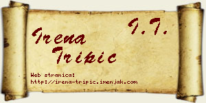 Irena Tripić vizit kartica